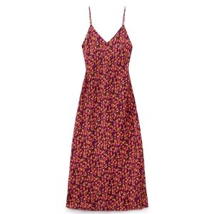 New Zara Satin Effect Long Floral Dress 9047682